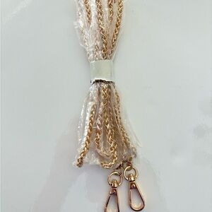 NWOT Gold Chain Strap with Clips